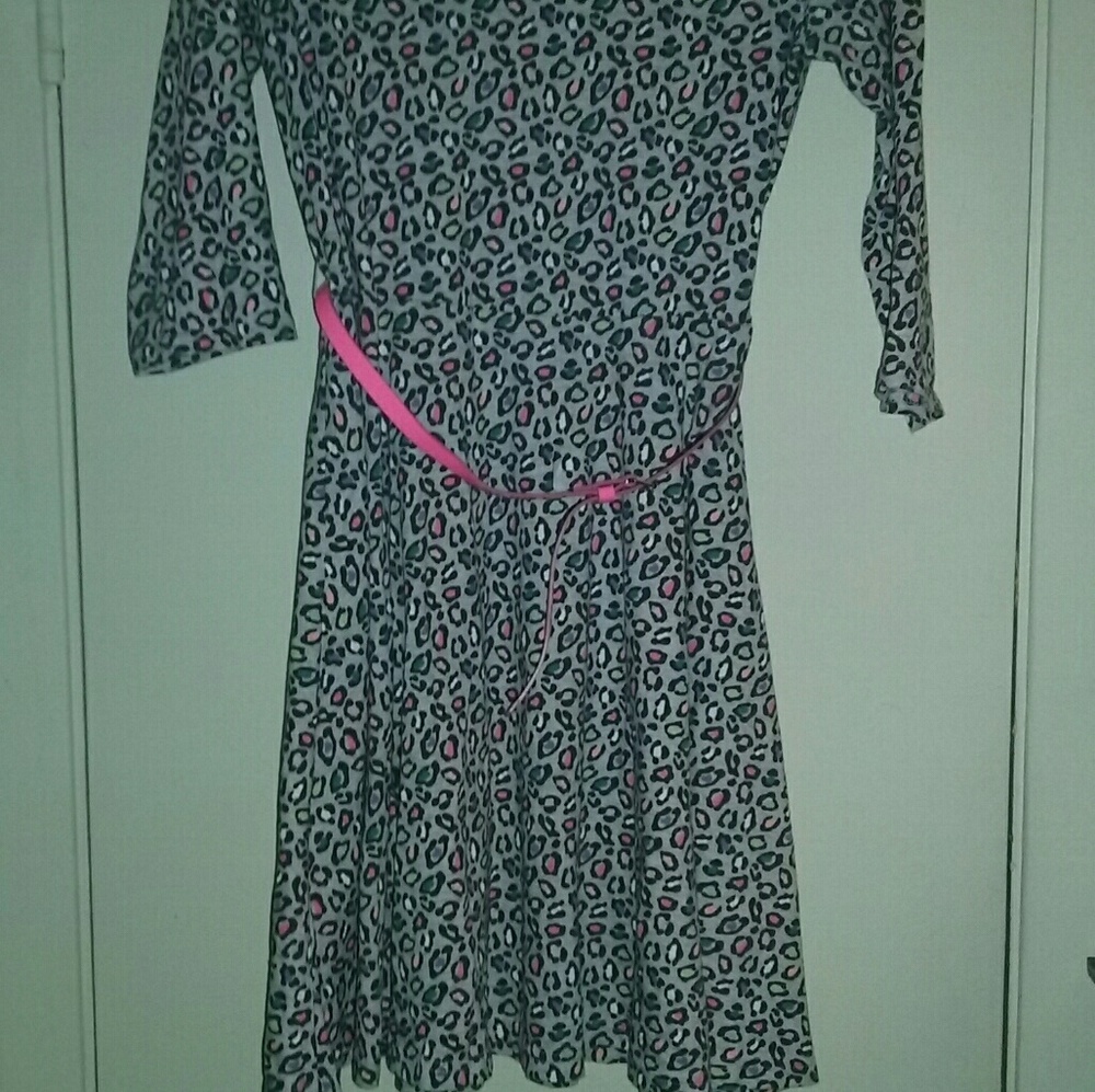 Grey leopard dress